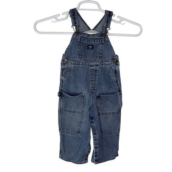 OshKosh B'gosh Other - Vintage Osh Kosh B'Gosh Overalls Baby 24 Months Denim Jean Vestbak Double Knee